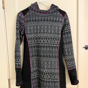 PrAna Daily Tunic Hooded Fleece Dress, size XS